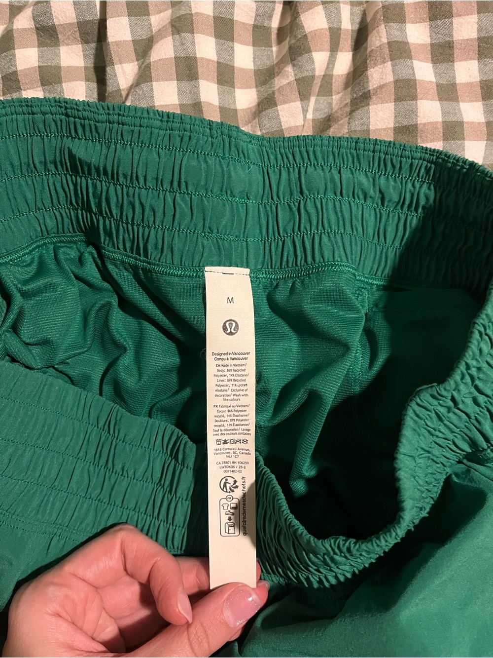 lululemon Shake It Out High-Rise Running Short 2.5” – Green, Size M - Picture 5 of 7
